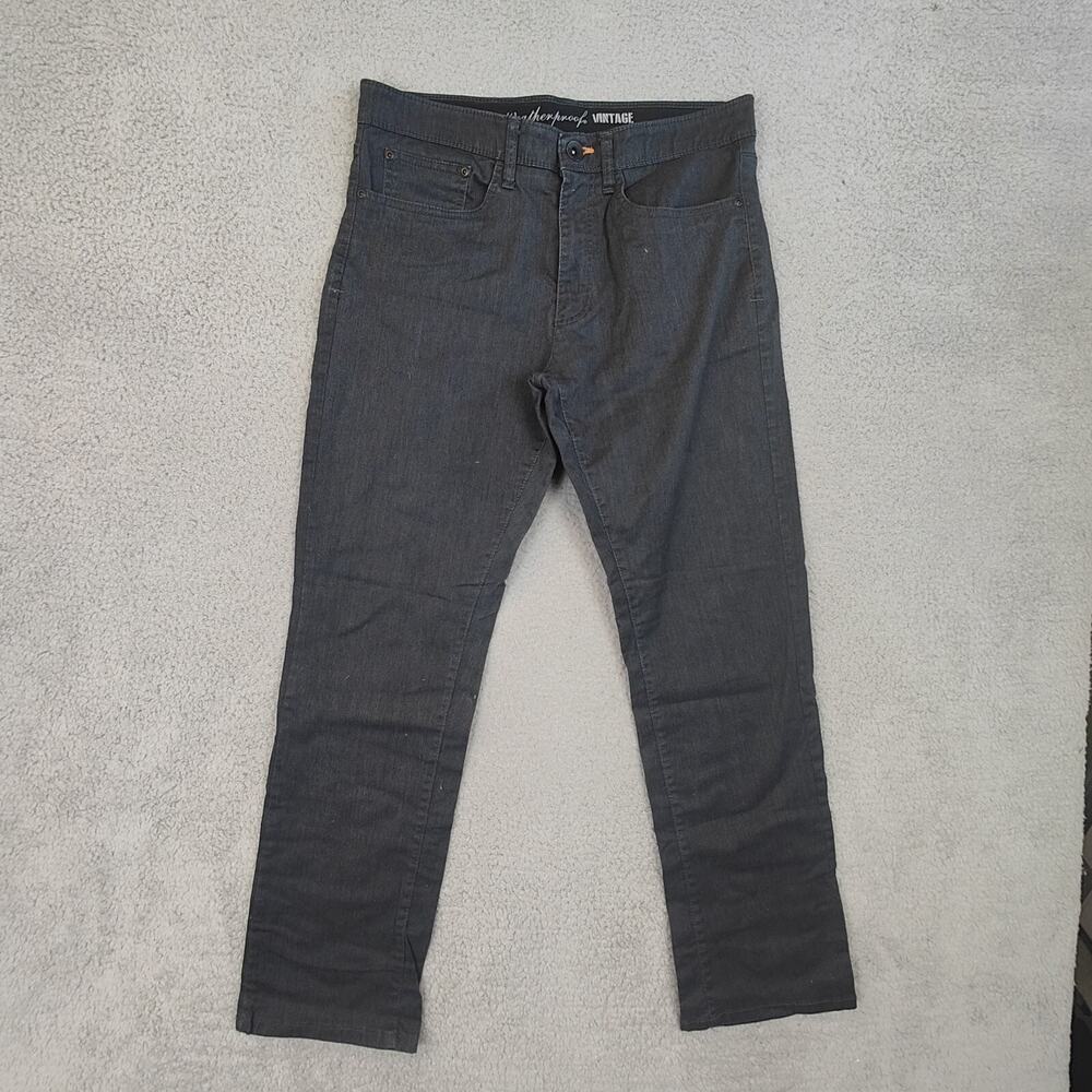 Weatherproof Vintage Jeans Mens 32X32 Tag 32X30 Fit Black Pants Denim Hiking EUC